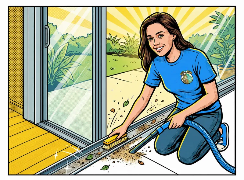 Sliding Door Track Cleaning (Per sliding window)